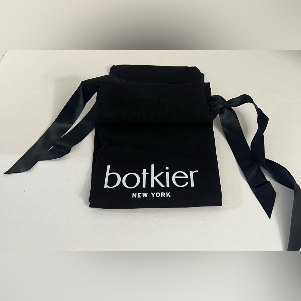 botkier NEW YORK Black Cotton Drawstring Dust Bag Cover 22.5 X 17” Inches New